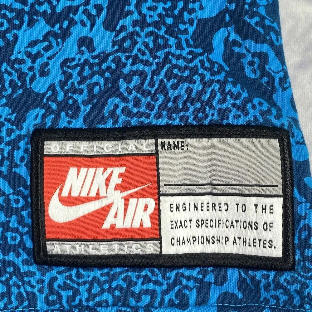 Nike Retro Air Pivot 1982 Print Long Sleeve Shirt Size XL Blue Camo‎ 646282-413